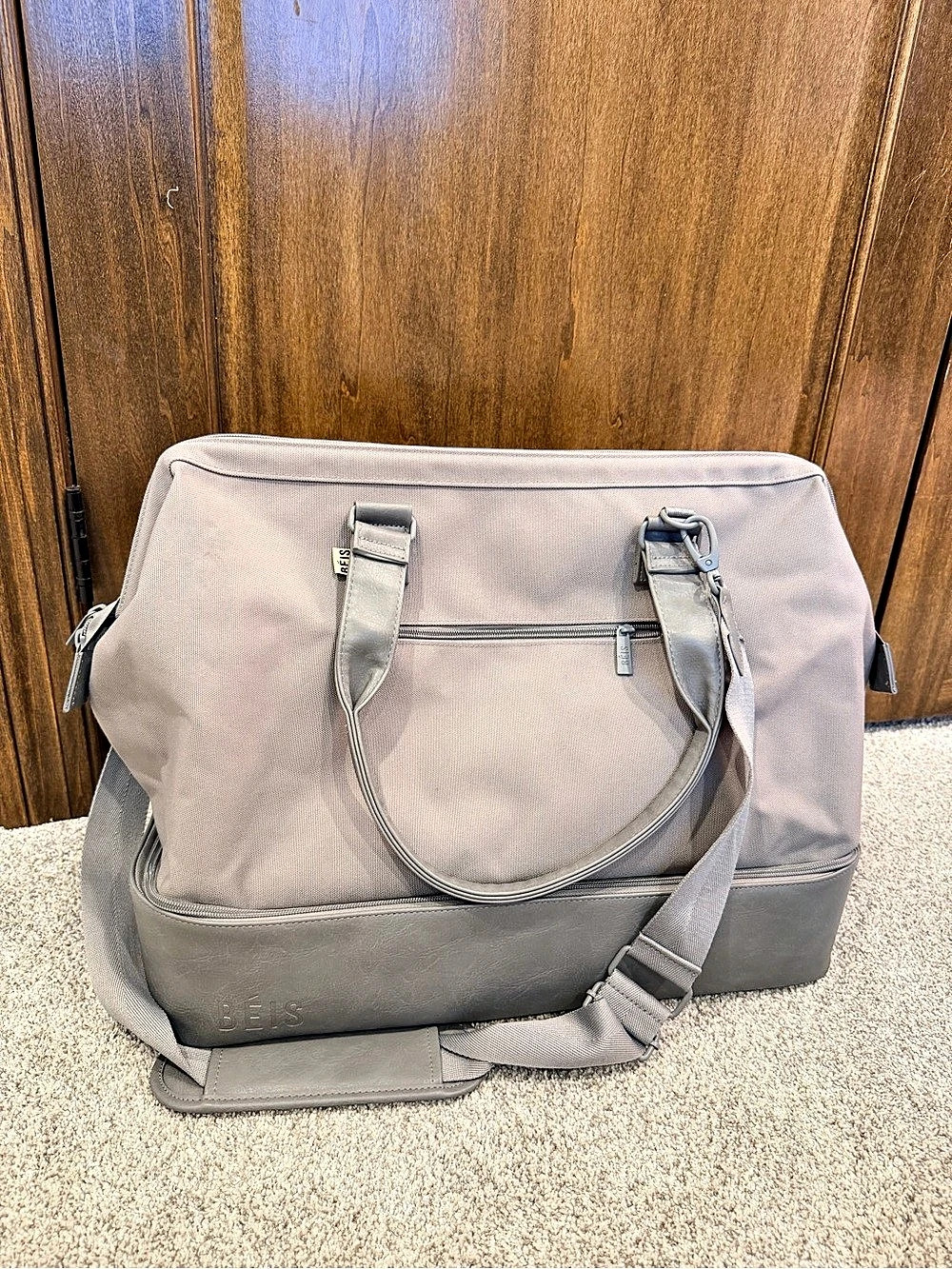 BÉIS The Weekender Convertible Travel Bag in Gray